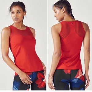 Fabletics | Red Sweetheart Mesh Tank